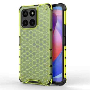 For Honor X6A 4G Shockproof Honeycomb Phone Case(Green)