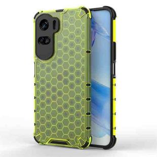 For Honor 90 Lite / X50i Shockproof Honeycomb Phone Case(Green)