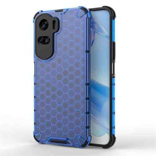 For Honor 90 Lite / X50i Shockproof Honeycomb Phone Case(Blue)