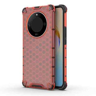 For Honor X9b Shockproof Honeycomb Phone Case(Red)