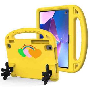 For Lenovo Tab P12 2022 Love Small Palm Holder EVA Tablet Case(Yellow)