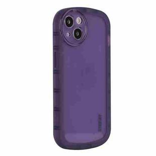 For iPhone 15 ENKAY Hat-Prince Translucent Matte TPU Shockproof Phone Case(Purple)