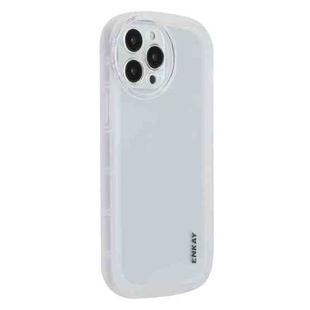 For iPhone 15 Pro Max ENKAY Hat-Prince Translucent Matte TPU Shockproof Phone Case(White)