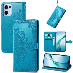 For OPPO Reno13 Mandala Flower Embossed Leather Phone Case(Blue)