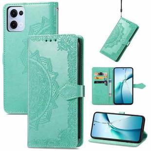For OPPO Reno13 Mandala Flower Embossed Leather Phone Case(Green)