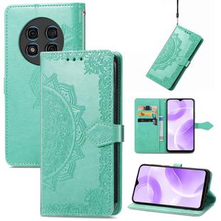 For Ulefone Note 15 Mandala Flower Embossed Leather Phone Case(Green)