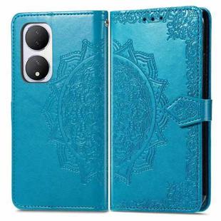 For vivo Y100 IDN Mandala Flower Embossed Leather Phone Case(Blue)