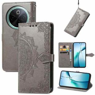 For vivo Y300 Pro Mandala Flower Embossed Leather Phone Case(Gray)