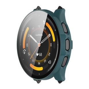 For Garmin Venu 3S ENKAY Hat-Prince Full Coverage PC + Tempered Glass Film Integrated Watch Case(Dark Green)