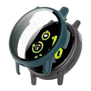 For Garmin Active 5 ENKAY Hat-Prince Full Coverage PC + Tempered Glass Film Integrated Watch Case(Dark Green)