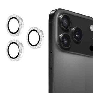 For iPhone 17 Pro / 17 Pro Max ENKAY Hat-Prince Glitter Rear Lens Aluminium Alloy Tempered Glass Film(Silver)