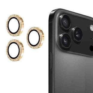 For iPhone 17 Pro / 17 Pro Max ENKAY Hat-Prince Glitter Rear Lens Aluminium Alloy Tempered Glass Film(Gold)