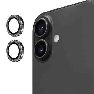 For iPhone 17 ENKAY Hat-Prince Glitter Rear Lens Aluminium Alloy Tempered Glass Film(Black)
