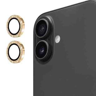 For iPhone 17 ENKAY Hat-Prince Glitter Rear Lens Aluminium Alloy Tempered Glass Film(Gold)