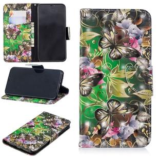 3D Colored Drawing Pattern Horizontal Flip Leather Case for Redmi 5 Plus, with Holder & Card Slots & Wallet(Green Butterfly)