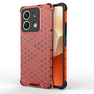 For Redmi Note 13 Shockproof Honeycomb Phone Case(Red)