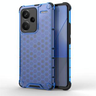 For Redmi Note 13 Pro+ Shockproof Honeycomb Phone Case(Blue)