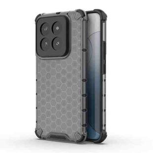 For Xiaomi 14 Pro Shockproof Honeycomb Phone Case(Black)