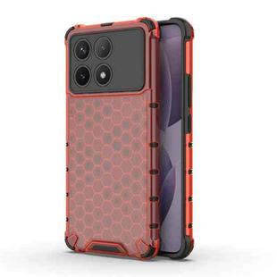 For Xiaomi Poco X6 Pro Shockproof Honeycomb Phone Case(Red)