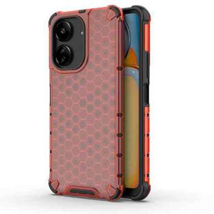 For  Redmi 13C 4G Shockproof Honeycomb Phone Case(Red)