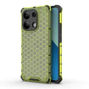 For Redmi Note 13 4G Global Shockproof Honeycomb Phone Case(Green)