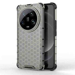 For Xiaomi 14 Ultra Shockproof Honeycomb Phone Case(Black)