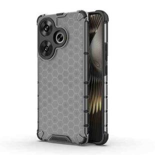 For Xiaomi Poco F6 Shockproof Honeycomb Phone Case(Black)