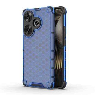 For Xiaomi Poco F6 Shockproof Honeycomb Phone Case(Blue)
