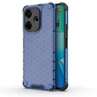 For Redmi 13 4G Shockproof Honeycomb Phone Case(Blue)