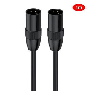 JUNSUNMAY XLR Male to Male Mic Cord 3 Pin Audio Cable Balanced Shielded Cable, Length:1m
