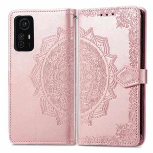 For Xiaomi Redmi Note 12S Mandala Flower Embossed Leather Phone Case(Rose Gold)