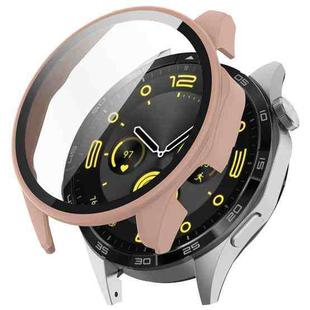 For Huawei Watch GT 4 46mm PC + Tempered Film Integrated Watch Protective Case(Pink)