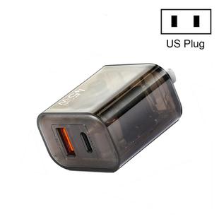 45PQ 45W PD25W + QC3.0 20W USB Fully Compatible Super Fast Charger, US Plug(Transparent Gray)