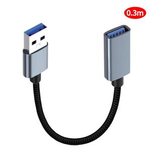 JUNSUNMAY 2A USB 3.0 Male to Female Extension Cord High Speed Charging Data Cable, Length:0.3m