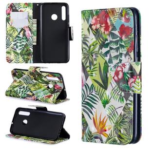 3D Colored Drawing Pattern Horizontal Flip Leather Case for Huawei Honor 10i / P Smart Plus, with Holder & Card Slots & Wallet(Banana Leaf)