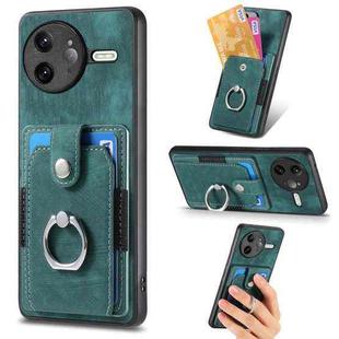 For Redmi K80 Pro / Poco F7 Ultra Retro Skin-feel Ring Card Wallet Phone Case(Green)