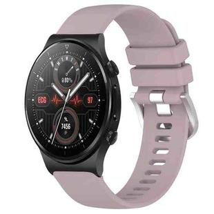 For Huawei Watch GT2 Pro 22mm Liquid Glossy Silver Buckle Silicone Watch Band(Purple)