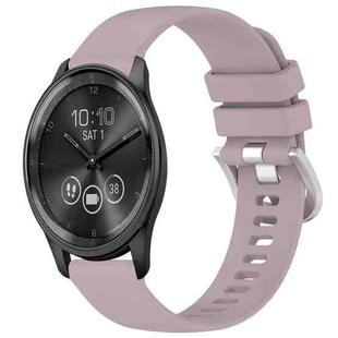 For Garmin VivoMove Trend Liquid Glossy Silver Buckle Silicone Watch Band(Purple)