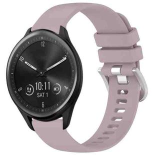 For Garmin Vivomove Sport Liquid Glossy Silver Buckle Silicone Watch Band(Purple)