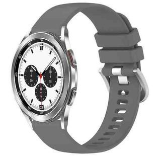 For Samsung Galaxy 4 / 4 Classic Liquid Glossy Silver Buckle Silicone Watch Band(Gray)