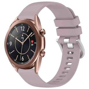 For Samsung Galaxy Watch 3 41mm Liquid Glossy Silver Buckle Silicone Watch Band(Purple)