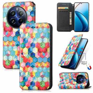 For Realme 12 Pro CaseNeo Colorful Magnetic Leather Phone Case(Magic Space)