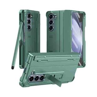 For Samsung Galaxy Z Fold5 5G Diamond Case-film Integral Hinge Shockproof Phone Case with Pen(Green)