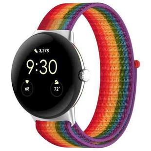 For Google Pixel Watch 2 Nylon Braided Watch Band(Colorful)