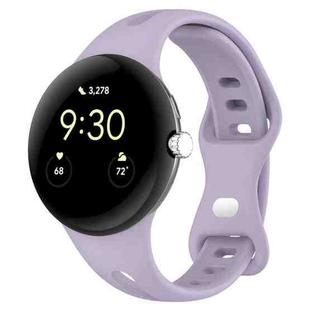 For Google Pixel Watch 2 Small Waist Butterfly Buckle Silicone Watch Band(Purple)