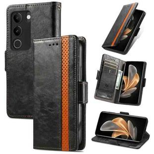 For vivo S17 CaseNeo Splicing Dual Magnetic Buckle Leather Phone Case(Black)