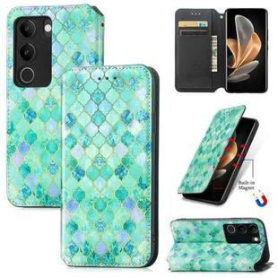 For vivo S17 CaseNeo Colorful Magnetic Leather Phone Case(Emeralds)