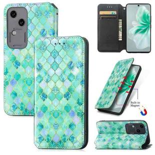 For vivo S18 CaseNeo Colorful Magnetic Leather Phone Case(Emeralds)