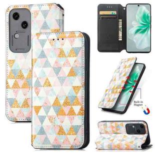 For vivo S18 CaseNeo Colorful Magnetic Leather Phone Case(Rhombus)