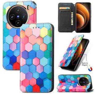 For vivo X100 CaseNeo Colorful Magnetic Leather Phone Case(Colorful Cube)